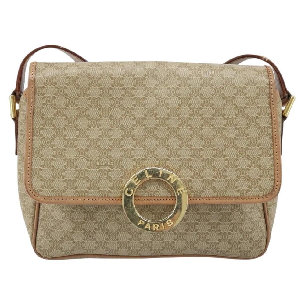 Celine Macadam Shoulder Bag Beige